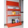 China 3 Tier TUV Approval Metal Oil Display Stand For Lubricating Oil Per Floor wholesale