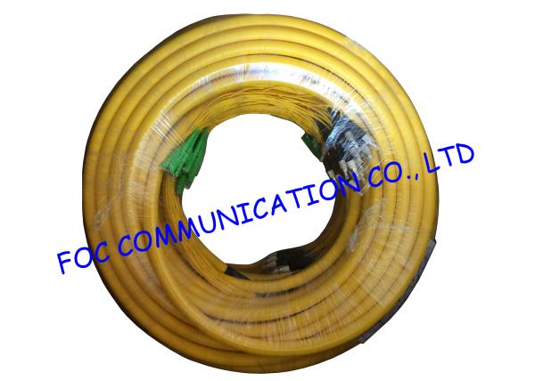 Indoor custom 24 Core Breakout Fiber Network Cable FC / UPC - E2000 / APC SM G.652D