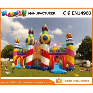 China Colorful PVC Giant Inflatable Moonwalk Climbing Jumping Bouncy Castle For Kids supplier
