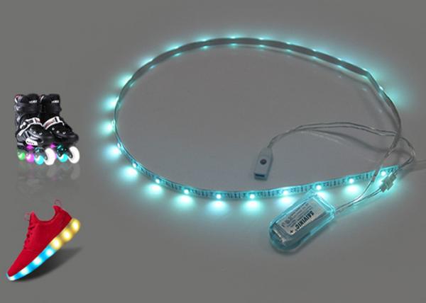 Colorful Rechargeable Led Strip Light With USB Recharging Light Up Shoes