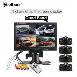 China High Definition 7 Quad Monitor For Car Side Blind Spot Parking Reversing Aid System supplier