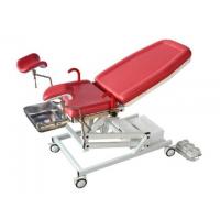 China Gynecology Pink Metal Gynecological Examination Table with 5 Inch Casters on sale