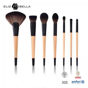 China 7 Piece Synthetic Hair Makeup Brush Wooden Handle Cosmetic Brush BSCI Certified supplier