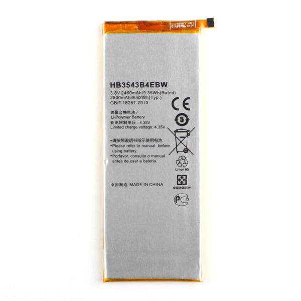 Cellphone Battery Replacement For Huawei Ascend P7 HB3543B4EBW 2460mAh 3.8V Polymer Cell With 1 Year Warranty