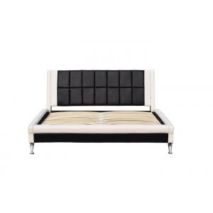 King Upholstered Platform Faux Leather Bed Frame Double Size Bedroom Furniture