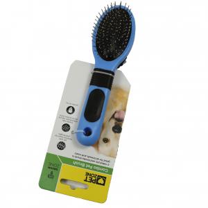 China Dog Double Sided Pet Comb For Grooming Rubber Shedding Pet Grooming Dual Sided Comb 206mmx57mmx57mm supplier