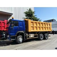 China Blue Yellow SINOTRUK HOWO 400HP 6x4 TIPPER DUMP TRUCK LHD Euro II on sale