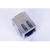 USB Shielded Magnetic RJ45 Jack 1X1 For Switches With Tab Down 0813-1X1T-57-F