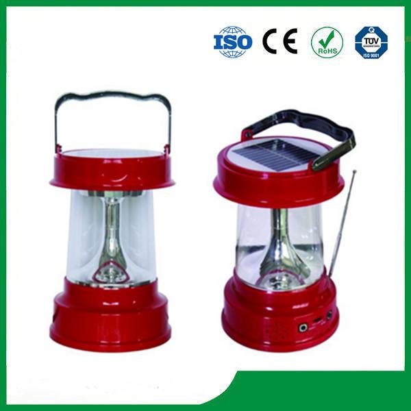 High quality portable solar led lantern with AM, FM radio, led light solar