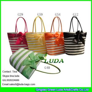 China O saco de compras 2015 das senhoras do fashionalbe de LUDA listrou o saco da praia da palha do verão do knownot supplier