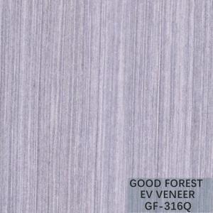 Engineered Wood Veneer Silver Pear Blue Color Quarter Cut For Fancy Plywood