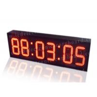 China Super Brightness Red Digital Clock , Digital Time Clock For Train Station on sale