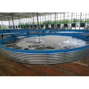 Galvanized Sheet Aquariums Tarpaulin Fish Breeding Tank 30M Diameter Large