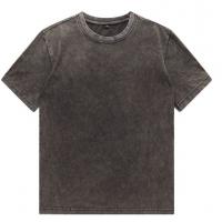 China Oem Low Moq Clothing Manufacturer Men'S Vintage Wash 95% Cotton 5% Lycra Summer T Shirt on sale