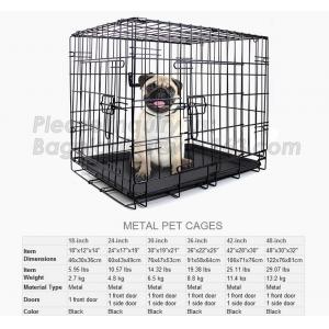 China wholesale heavy duty stainless steel dog cage , large double foldable dog kennel, Vet Cage Bank Pet Cages Round Cornered supplier