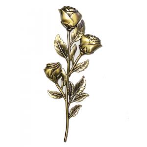 China Bronze Color Funeral Accessories Small Plastic Rose For Coffin And Caskets supplier