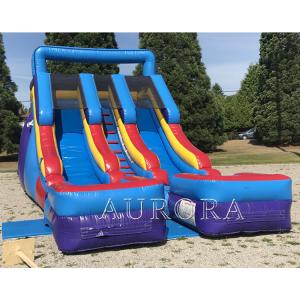 Pvc Tarpaulin Inflatable Water Slides For Pool Giant Inflatable Bouncer Slide