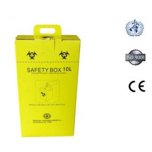 10L Safety box, Disposable Medical Cardboard Safety Box, Safety Box For Syringe,Needles and sharps, 10 Liters