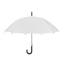 China 16 Ribs Auto Open Umbrella White Color Stick Long Umbrella on sale