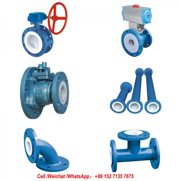 PFTE Lined Ball valve Butterfly valve check valve stop valve Fluorine lined pipe