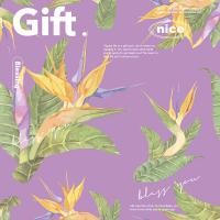 Printed Strelizia  Wrapping Paper Art Paper Sheets 58cm X 58cm flower wrapping paper
