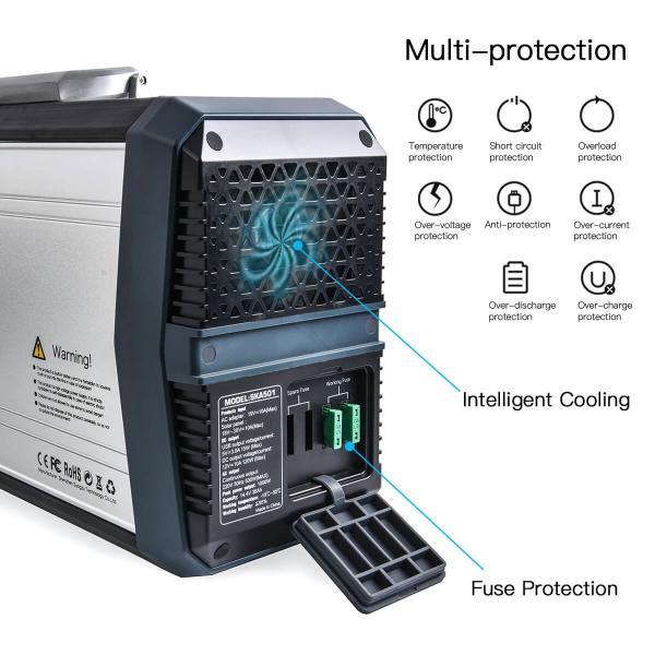 UPS 500W Portable Power Station Generator Mobile Powerstation Camping With USB DC AC Output