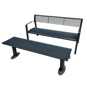 ODM Outdoor Metal Benches Leisure Ways Black Cast Aluminum Bench