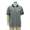 Grey Melange All Cotton Mens Polo T Shirts / Guys Polo Shirts 48 / 50 / 52 Sizes