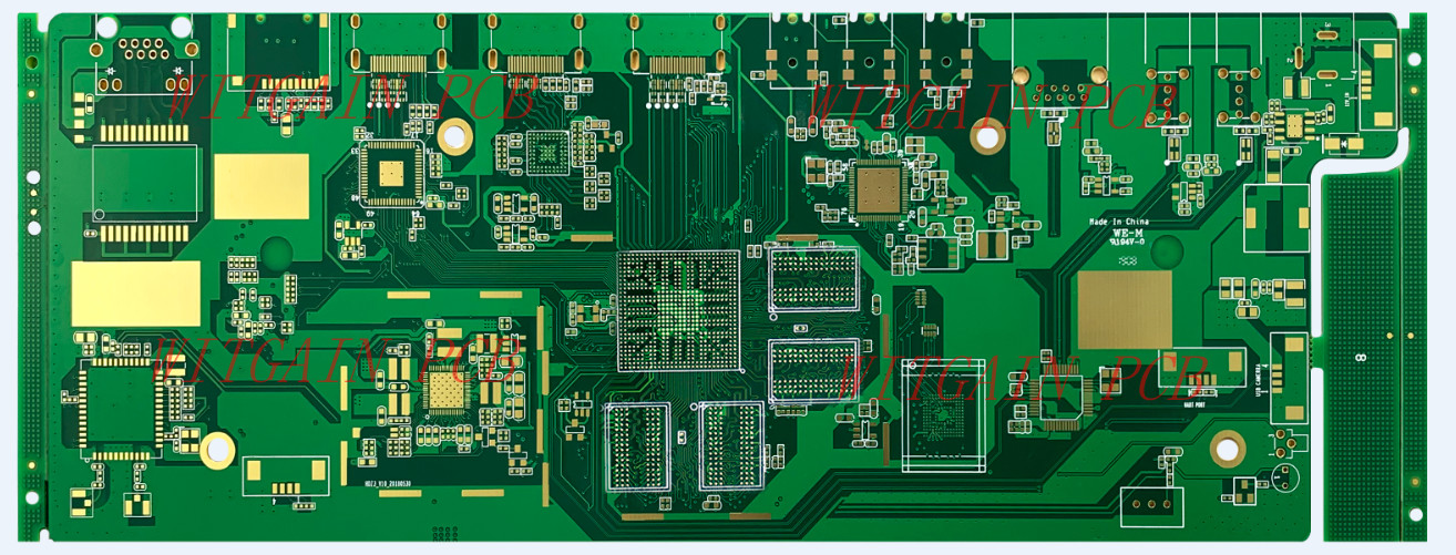 FR4 Multilayer PCB Immersion Gold / Green 8 Layer Pcb Hi Tg Material