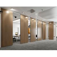 China Operable Folding Partition Walls / Soundproof Modern Wood Room Dividers on sale