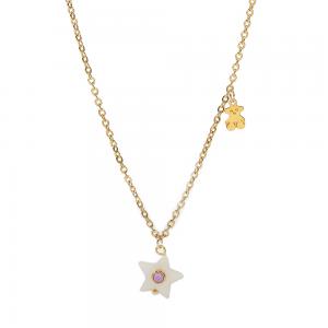 China Lady Star Pendant 316L Stainless Steel Necklace Gold Plated supplier