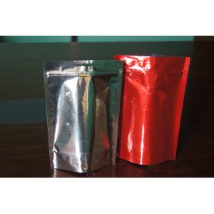 Plain Stand Up Aluminum Foil Coffee Bean Packaging Bags With Degassing Valve