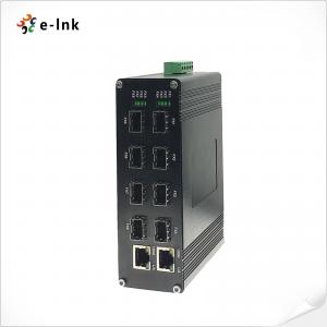 China Industrial 2-Port 10/100/1000Base-T + 8-Port 1000BASE-X SFP Optical Switch supplier