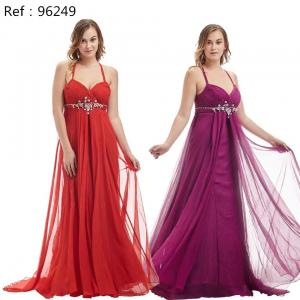 Red Lady Evening Dress Customization Floor Length Formal Dress