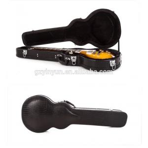 Crocodile Printing PVC Leather Custom Guitar Cases For Les Paul Guitar Wooden Arch Top Guitar Cases