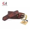 China Chenverge Black Genuine Leather Belt Width 38mm With Copper Pin Buckle wholesale