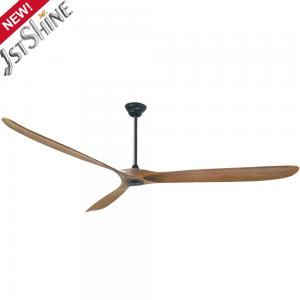 China Indoor 88 Inch 35w Solid Wood Ceiling Fan With Electric DC Motor supplier