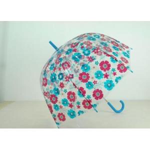 China 密集した透明な鳥かごのドームの傘8の肋骨によって曲げられるハンドルの耐久の防風 supplier