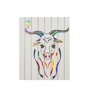 Chinese Culture Zodiac Colorful Animal Paintings , Twelve Animals Ox Wall Arts For Home