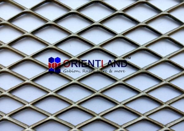 Heavy Duty Carbon Steel Expanded Metal Mesh / Architectural Metal Mesh Fabric