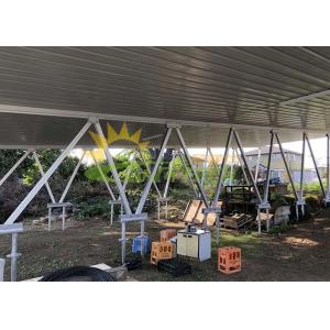 Carport Module Mounting Structure , Aluminium Solar Structure Easy Installation