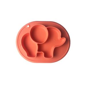 O bebê de alimentação do silicone do elefante do alimento chapeia as crianças personalizadas que jantam a placa Bpa livre