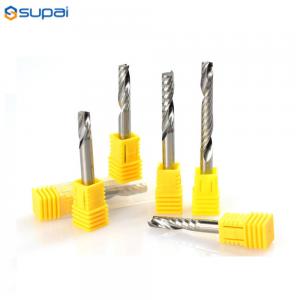 China Single Flute Spiral End Mill Cutter CNC Milling Cutter For Acrylic PVC supplier