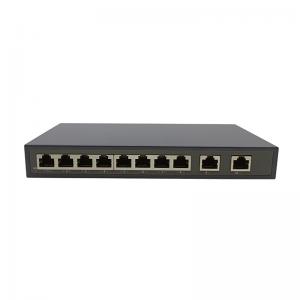 10 Port POE Ethernet Switch ZC-S2010P 8 PoE Ports Switching Capacity 20G DC Or AC