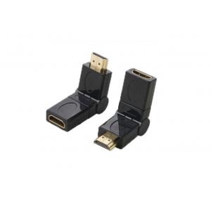 QS AD004， HDMI male to HDMI Female swivel adapter