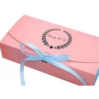 China Customized Food Christmas Packaging Boxes White Card Paper With Ribbon on sale