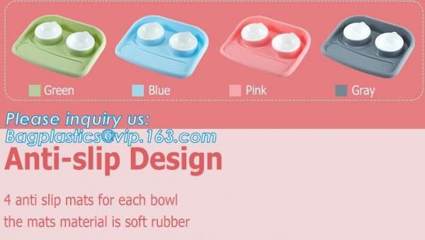 Chinese supplier wholesale cheap paw print rounded travel pet bowl food feeding