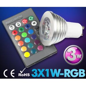 3W RGB LED COB Spot Light remote controller lathe aluminum housing
