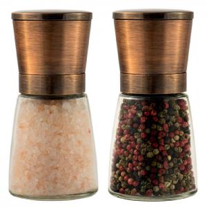 Stainless Lid Glass Jar 140mm 170ml Salt Mill Pepper Grinder