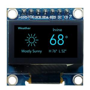 7 Pins 0.96 Inch OLED Display Module SPI I2C 3V White PMOLED With SSD1306 Driver IC